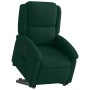 Sillón reclinable elevable terciopelo verde oscuro en Sillones | Comprar online en Foru.es