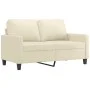 Juego de sofás con cojines 3 piezas cuero sintético crema de , Sofás - Ref: Foro24-3201414, Precio: 471,38 €, Descuento: %