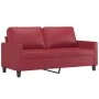 Juego de sofás con cojines 3 piezas cuero sintético rojo tinto de , Sofás - Ref: Foro24-3201416, Precio: 460,07 €, Descuento: %