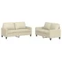Juego de sofás con cojines 2 piezas cuero sintético crema de , Sofás - Ref: Foro24-3201409, Precio: 423,33 €, Descuento: %