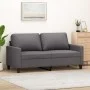 Sofá de 2 plazas de cuero sintético gris 140 cm de , Sofás - Ref: Foro24-359139, Precio: 208,00 €, Descuento: %