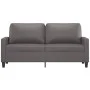Sofá de 2 plazas de cuero sintético gris 140 cm de , Sofás - Ref: Foro24-359139, Precio: 208,00 €, Descuento: %