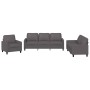 Juego de sofás con cojines 3 piezas cuero sintético gris de , Sofás - Ref: Foro24-3201400, Precio: 597,79 €, Descuento: %