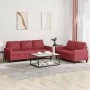 Sofa set with cushions 2 pieces red synthetic leather by , Sofas - Ref: Foro24-3201421, Price: 460,39 €, Discount: %