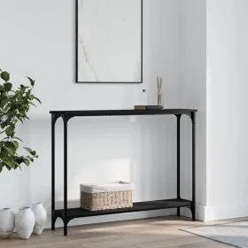 Mesa consola madera de ingeniería negra 100x22,5x75 cm de , Mesas auxiliares - Ref: Foro24-834015, Precio: 53,71 €, Descuento: %