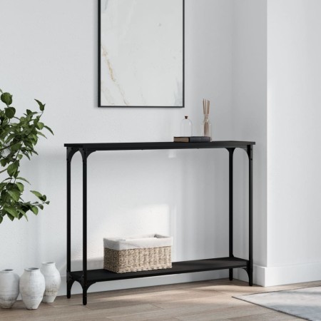 Mesa consola madera de ingeniería negra 100x22,5x75 cm de , Mesas auxiliares - Ref: Foro24-834015, Precio: 54,69 €, Descuento: %