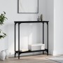 Mesa consola madera de ingeniería negra 75x22,5x75 cm de , Mesas auxiliares - Ref: Foro24-834020, Precio: 36,28 €, Descuento: %