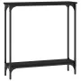 Black engineered wood console table 75x22.5x75 cm by , Side tables - Ref: Foro24-834020, Price: 35,21 €, Discount: %