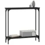Black engineered wood console table 75x22.5x75 cm by , Side tables - Ref: Foro24-834020, Price: 35,21 €, Discount: %