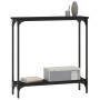 Mesa consola madera de ingeniería negra 75x22,5x75 cm de , Mesas auxiliares - Ref: Foro24-834020, Precio: 36,28 €, Descuento: %