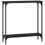 Black engineered wood console table 75x22.5x75 cm by , Side tables - Ref: Foro24-834020, Price: 35,21 €, Discount: %