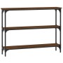 Mesa consola madera de ingeniería marrón roble 100x22,5x75 cm de , Mesas auxiliares - Ref: Foro24-834029, Precio: 50,89 €, De...
