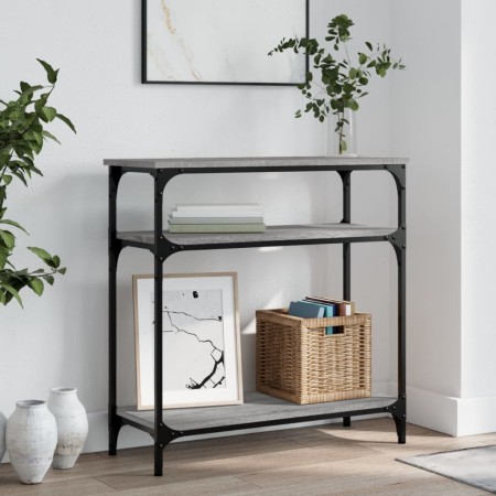 Mesa consola madera de ingeniería gris Sonoma 75x29x75 cm de , Mesas auxiliares - Ref: Foro24-834043, Precio: 48,42 €, Descue...