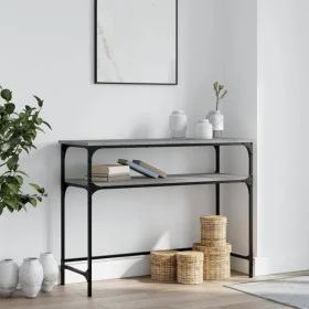Mesa consola madera de ingeniería gris Sonoma 100x35,5x75 cm de , Mesas auxiliares - Ref: Foro24-834048, Precio: 49,39 €, Des...