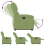 Sillón reclinable elevable terciopelo verde claro en Sillones | Comprar online en Foru.es