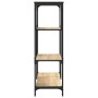 Estantería madera de ingeniería acero roble Sonoma 81x36x115 cm de , Librerías y estanterías - Ref: Foro24-835405, Precio: 48...