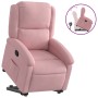Sillón reclinable elevable terciopelo rosa en Sillones | Comprar online en Foru.es