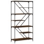 Estantería madera de ingeniería acero roble marrón 91x36x176 cm de , Librerías y estanterías - Ref: Foro24-835418, Precio: 68...