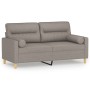 Sofá de 2 plazas con cojines tela gris taupe 140 cm de , Sofás - Ref: Foro24-3200828, Precio: 224,75 €, Descuento: %