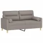 Sofá de 2 plazas con cojines tela gris taupe 140 cm de , Sofás - Ref: Foro24-3200828, Precio: 220,80 €, Descuento: %