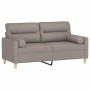 Sofá de 2 plazas con cojines tela gris taupe 140 cm de , Sofás - Ref: Foro24-3200828, Precio: 224,75 €, Descuento: %