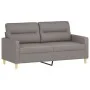 Sofá de 2 plazas con cojines tela gris taupe 140 cm de , Sofás - Ref: Foro24-3200828, Precio: 220,80 €, Descuento: %