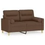 Sofá de 2 plazas con cojines tela marrón 120 cm de , Sofás - Ref: Foro24-3200816, Precio: 210,21 €, Descuento: %