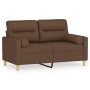 Sofá de 2 plazas con cojines tela marrón 120 cm de , Sofás - Ref: Foro24-3200816, Precio: 213,50 €, Descuento: %