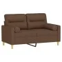 Sofá de 2 plazas con cojines tela marrón 120 cm de , Sofás - Ref: Foro24-3200816, Precio: 210,21 €, Descuento: %