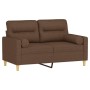 Sofá de 2 plazas con cojines tela marrón 120 cm de , Sofás - Ref: Foro24-3200816, Precio: 213,50 €, Descuento: %