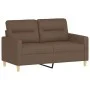 Sofá de 2 plazas con cojines tela marrón 120 cm de , Sofás - Ref: Foro24-3200816, Precio: 210,21 €, Descuento: %