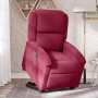Sillón reclinable elevable terciopelo rojo tinto en Sillones | Comprar online en Foru.es