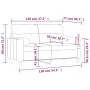 Sofá de 2 plazas con cojines tela marrón 120 cm de , Sofás - Ref: Foro24-3200816, Precio: 210,21 €, Descuento: %