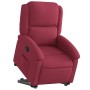 Sillón reclinable elevable terciopelo rojo tinto en Sillones | Comprar online en Foru.es