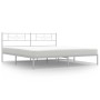 Estructura de cama de metal con cabecero blanco 183x213 cm de , Camas y somieres - Ref: Foro24-355321, Precio: 110,64 €, Desc...