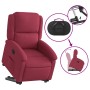 Sillón reclinable elevable terciopelo rojo tinto en Sillones | Comprar online en Foru.es