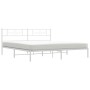 Estructura de cama de metal con cabecero blanco 183x213 cm de , Camas y somieres - Ref: Foro24-355321, Precio: 110,64 €, Desc...