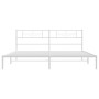 Estructura de cama de metal con cabecero blanco 183x213 cm de , Camas y somieres - Ref: Foro24-355321, Precio: 110,64 €, Desc...