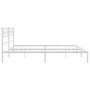 Estructura de cama de metal con cabecero blanco 183x213 cm de , Camas y somieres - Ref: Foro24-355321, Precio: 110,64 €, Desc...
