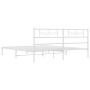 Estructura de cama de metal con cabecero blanco 183x213 cm de , Camas y somieres - Ref: Foro24-355321, Precio: 110,64 €, Desc...