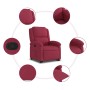 Sillón reclinable elevable terciopelo rojo tinto en Sillones | Comprar online en Foru.es