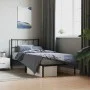 Bed frame with black metal headboard 107x203 cm by , Beds and slatted bases - Ref: Foro24-355459, Price: 66,86 €, Discount: %