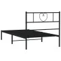 Bed frame with black metal headboard 107x203 cm by , Beds and slatted bases - Ref: Foro24-355459, Price: 66,86 €, Discount: %