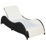 Lounger with black synthetic rattan cushion by vidaXL, Loungers - Ref: Foro24-41975, Price: 211,01 €, Discount: %