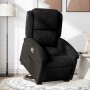 Sillón reclinable elevable terciopelo negro en Sillones | Comprar online en Foru.es