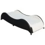 Liege mit schwarzem synthetischem Rattankissen von vidaXL, Liegen - Ref: Foro24-41975, Preis: 211,01 €, Rabatt: %
