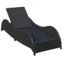 Liege mit schwarzem synthetischem Rattankissen von vidaXL, Liegen - Ref: Foro24-41975, Preis: 211,01 €, Rabatt: %