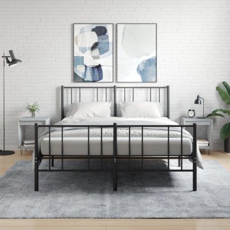 Mesitas noche 2 uds madera ingeniería gris hormigón 40x35x50 cm de , Mesitas de noche - Ref: Foro24-830725, Precio: 52,68 €, ...