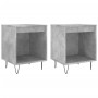 Mesitas noche 2 uds madera ingeniería gris hormigón 40x35x50 cm de , Mesitas de noche - Ref: Foro24-830725, Precio: 52,68 €, ...