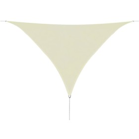 Toldo de vela triangular HDPE 5x5x5 m m crema de vidaXL, Sombrillas - Ref: Foro24-42291, Precio: 48,55 €, Descuento: %